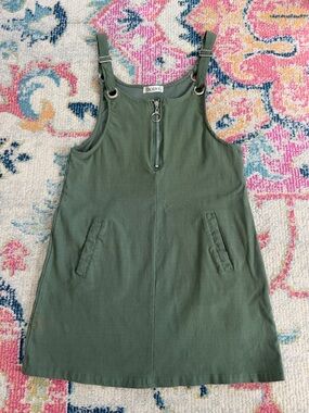 Dodo Green Cotton Overall Dress Small